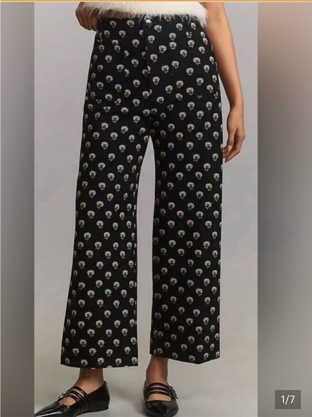 Maeve Wide-Leg Black Cropped Colette Pants size 28